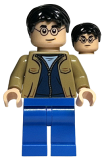 LEGO hp408 Harry Potter - Dark Tan Jacket, Blue Legs