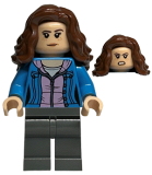 LEGO hp409 Hermione Granger - Dark Azure Jacket over Bright Pink Hoodie